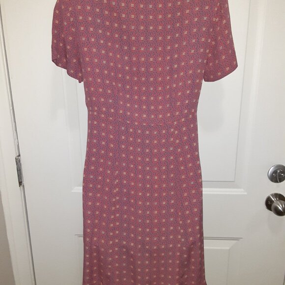 Eddie Bauer Dress Sz 2/4 * Red & Purple * Y2K * Short Flippy * Elegant Details * - Picture 9 of 10
